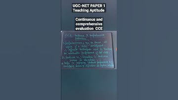 CCE continuous and comprehensive evaluation short notes #shorts #ugcnet #air1