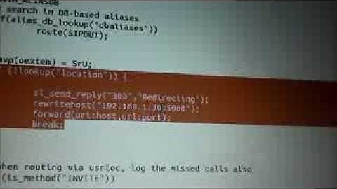 Redirecció al KAMAILIO