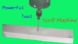 Homemade  drill machine very easy 2017 , a powerful tool