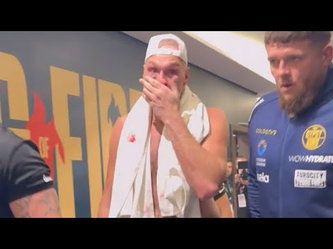 “F*****G RIPPED ME OFF” TYSON FURY IMMEDIATE BACKSTAGE REACTION TO USYK LOSS