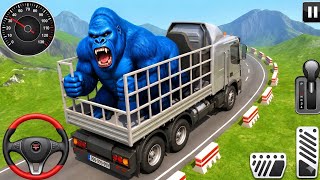 🦍🚛 Zoo Animal Transport | Blue Gorilla Truck Transport Adventure 🔥 Mountain Driving Game 2026  screenshot 3