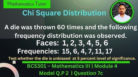 Chi square distribution | Part 7