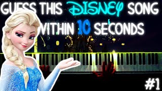 Can You Guess These DISNEY Songs Within 10 Seconds? - (Piano Cover) #1