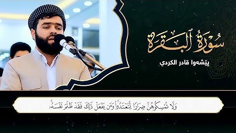 سورة البقرة كاملة و مكتوبة بصوت بيشةوا قادر الكردي -Full surah Al Baqara Peshawa Kurdi