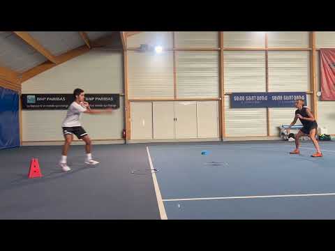 Travail de l'oeil au tennis vector ball