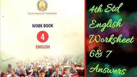 4th standard English workbook/ worksheet answers 6&7/ bridge course/ Jolly learning