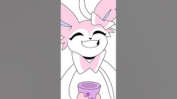 I LOOOOVE Boba tea! -Sylveon #sylveon #animation #art