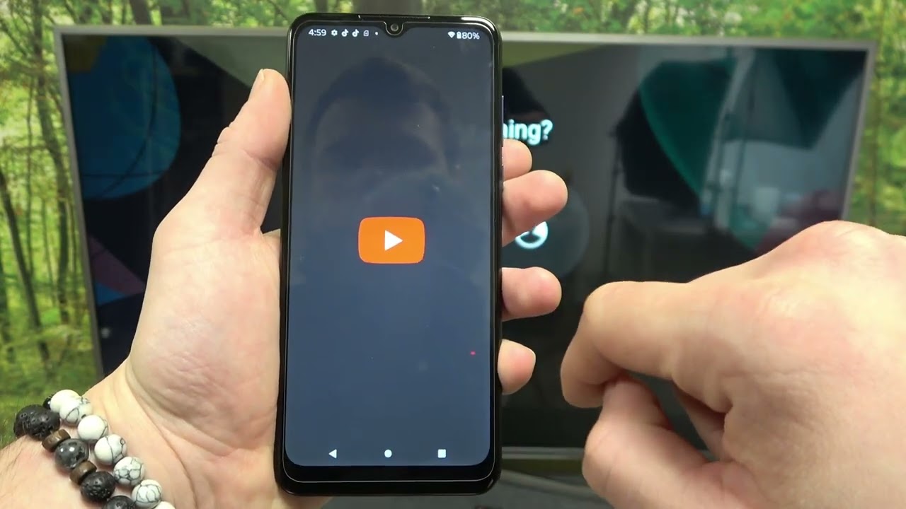 Как передать экран с Motorola Moto G Pure на телевизор с приложением YouTube - Samsung Smart TV