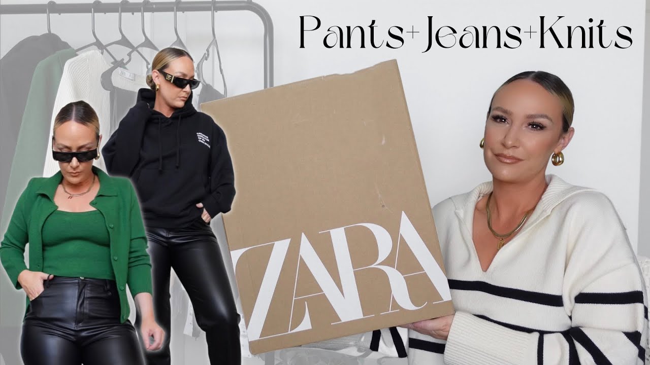 Zara FAUX LEATHER MOM FIT PANTS