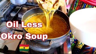 ASMR Cooking : How to make Slimy Oil Less Fetri Detsi (okro soup) Sharp Sharp