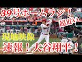 速報！39ホームラン！近すぎる大谷翔平！ミニタニが見守る貴重映像！