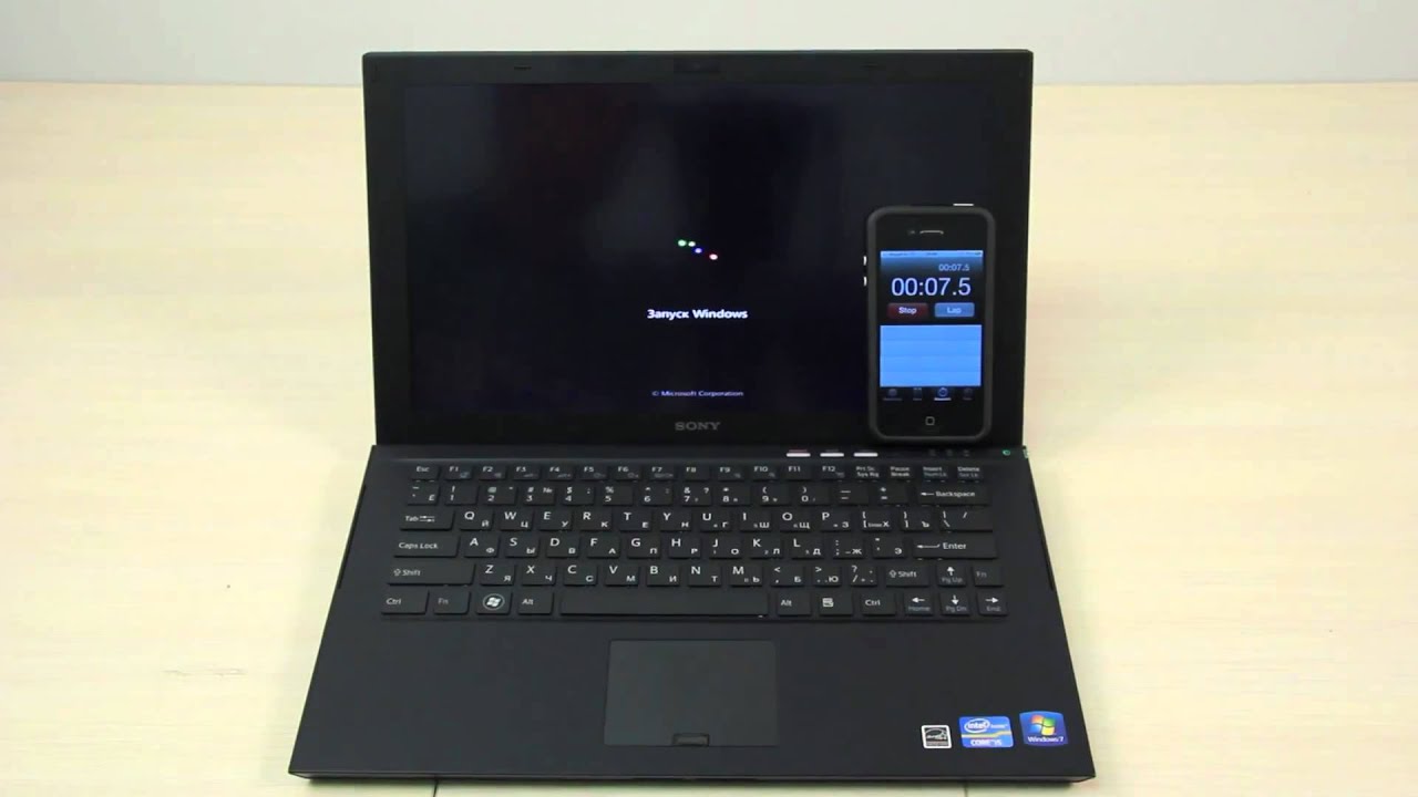 Загрузка ультрабука Sony VAIO Z за 13 секунд!