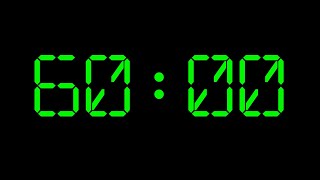 60 minute digital timer green and black with an alarm