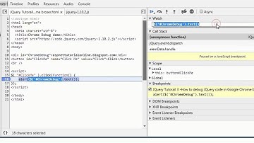 JQuery Tutorial 3 - How to debug JQuery code in Google Chrome Browser