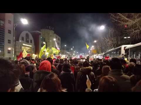 Korea president Park Geun-Hye Gate. 6th protesting.