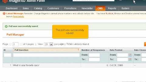 Learn how to add and edit polls in Magento | Tutorial