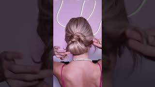 Easy low bun updo tutorial #beautytips #hairtutorial #hairstyle #hairdo
