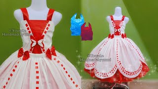 Layered flared skirt top made from plastic bags | Easy and simple 17th August carnival costume ma...
