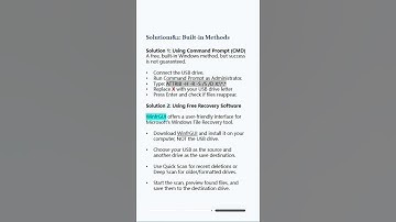 How to Rescue Lost Files from a USB Drive.