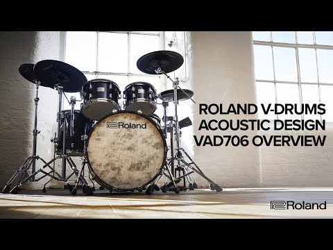 Roland VAD706 KIT V-Drums Acoustic Design Electronic Drum Kit Gloss Cherry Finish