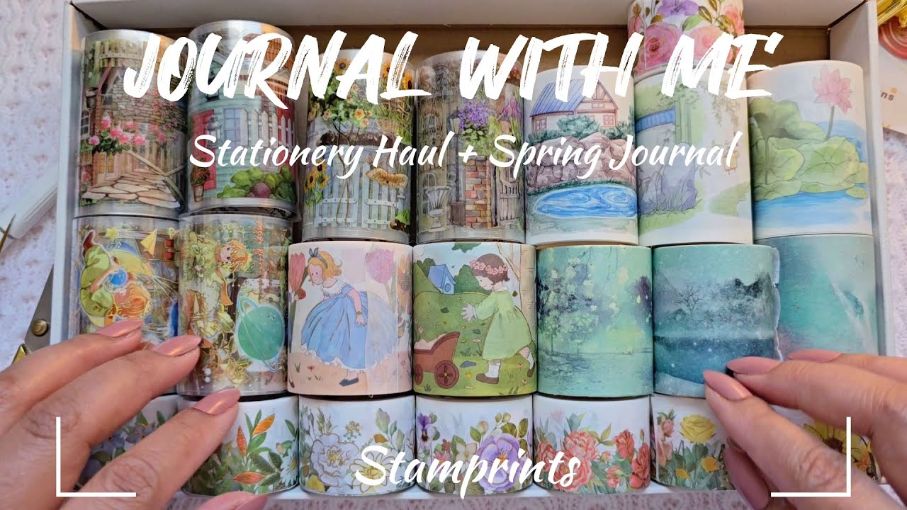 ASMR Journaling | Stationery Haul + Spring Journal 