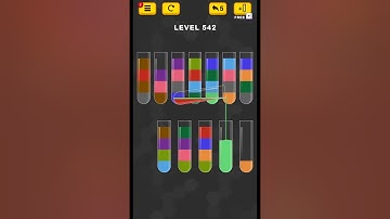 #new Water Color Sort Puzzle level 542 #WaterColorSortPuzzle #game #games