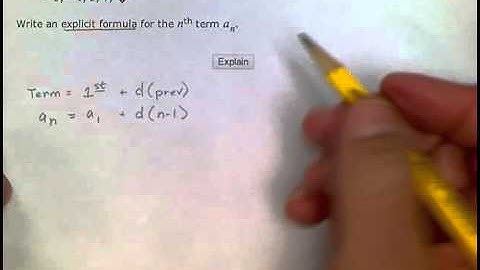 ALEKS: Writing an explicit rule for an arithmetic sequence (MC).