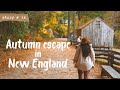  autumn escape to an off grid barn cabin  new england fall  slow living vlog