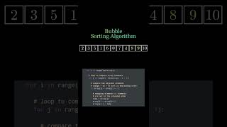 Bubble sort algorithm in programming. #bubblesort #algorithm #programming #visualisation #viral