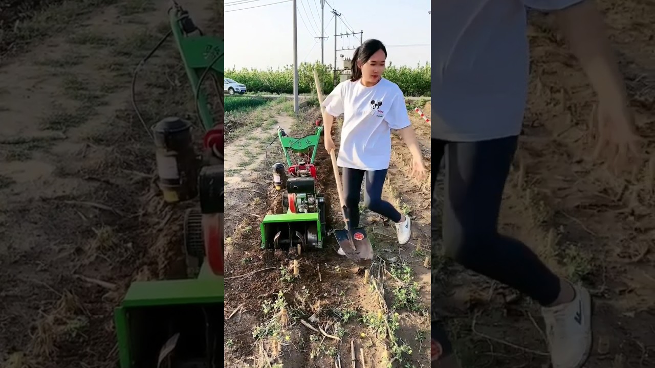 Micro tiller Cultivator Ditching Rotary modern Plow Machine  67  satisfying  viral