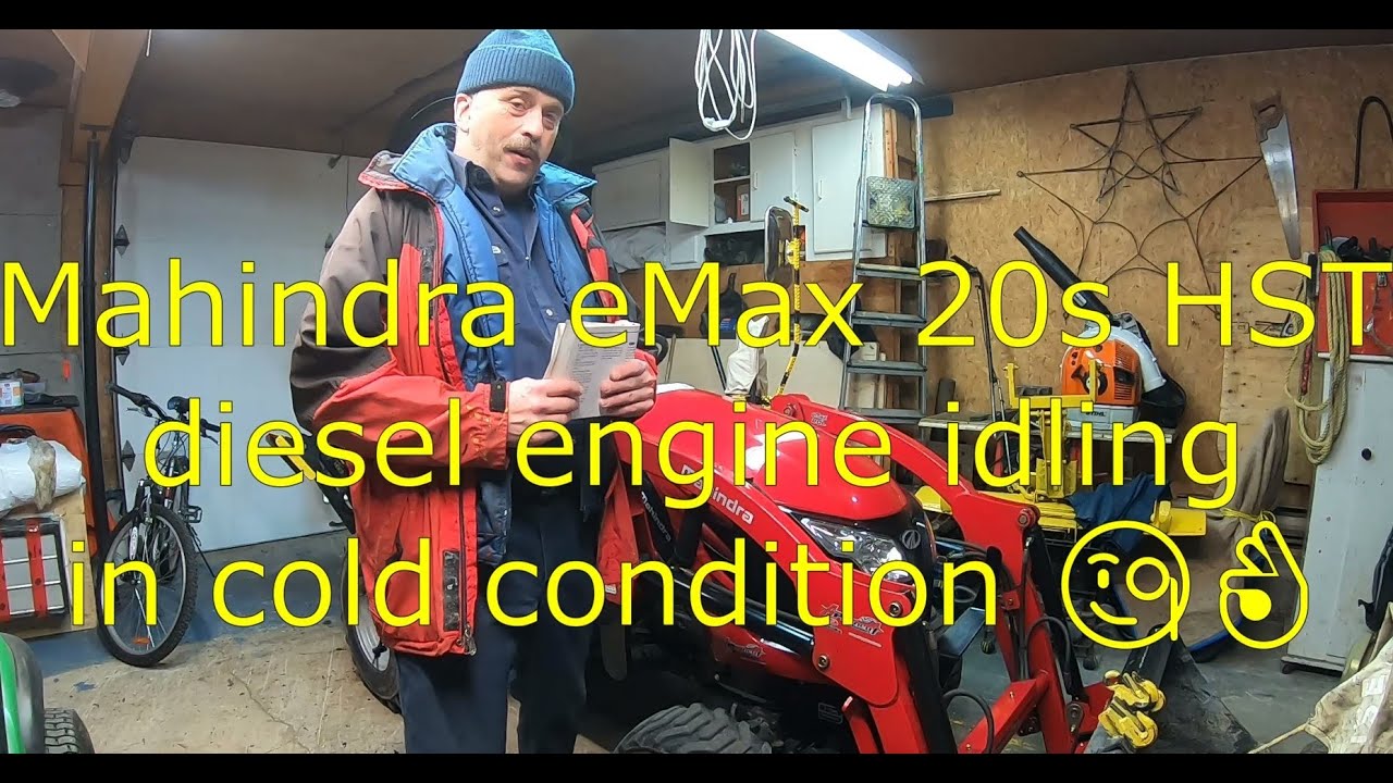 Mahindra eMax 20s HST diesel engine idling in cold condition 🧐👌 YouTube