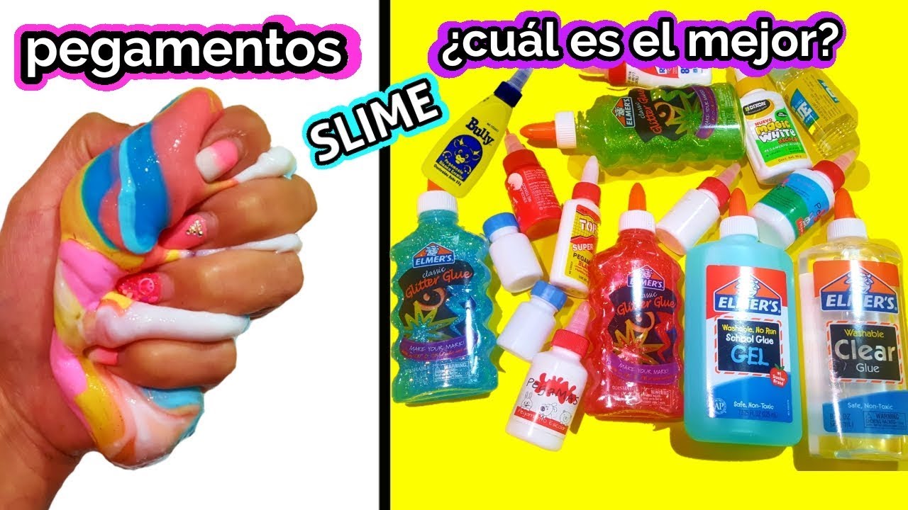 SLIME probando pegamentos parte 2 - YouTube