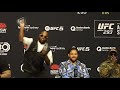 Absolute chaos as manel kape throws drink bottle at kai karafrance during ufc 293 press conference