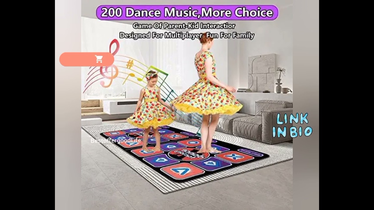 Dance Mat for Kids and Adults, Yoga Fitness Double Dancing Step Floor Mat, Musical Electronic Dance