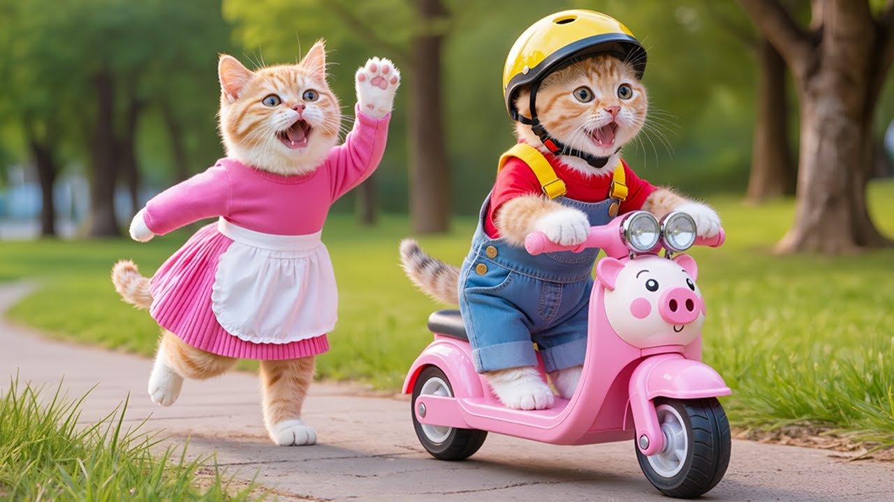 💖🐱 Mama Cat & Ginger Kitten Make Steamed Buns Together — Saving Every Penny to Buy His Dream Car! 🚗✨