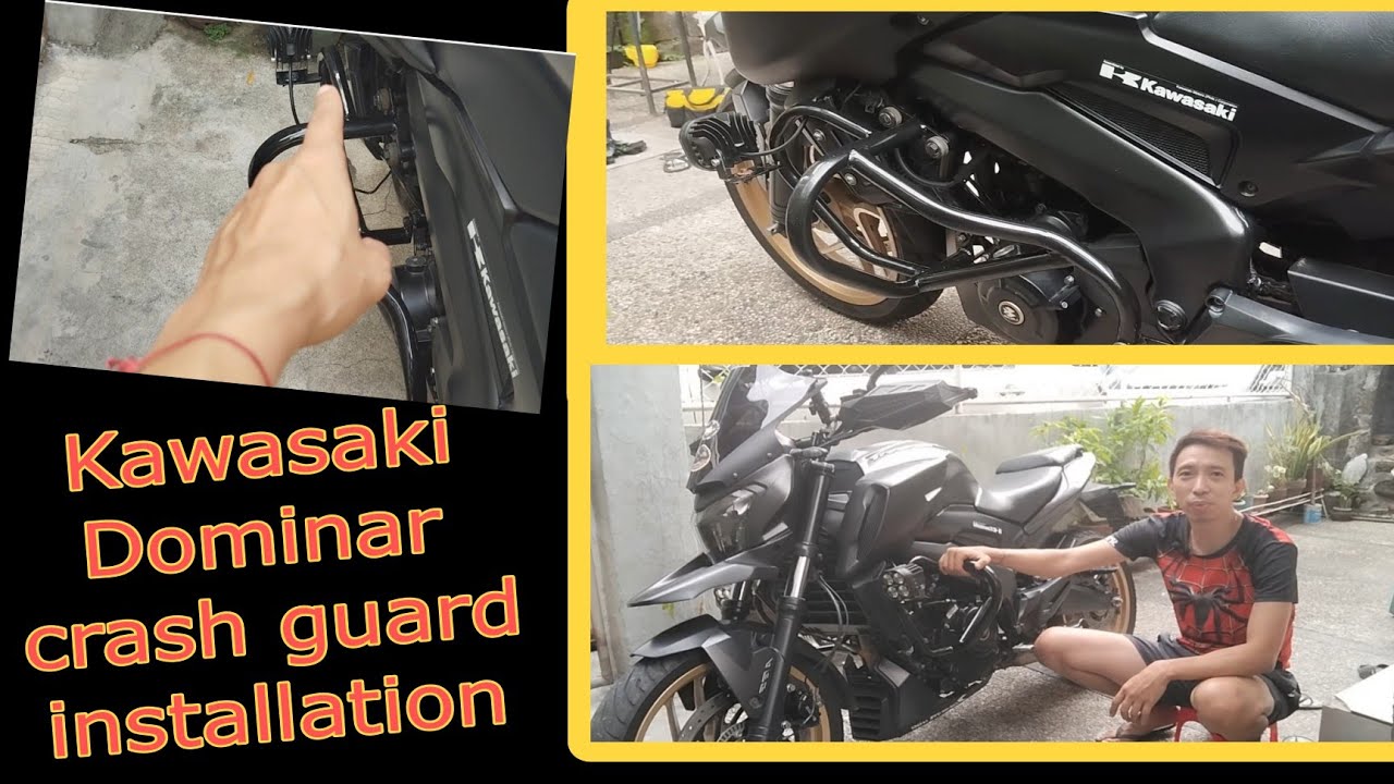 Kawasaki Dominar crash guard installation | Mr. Wong