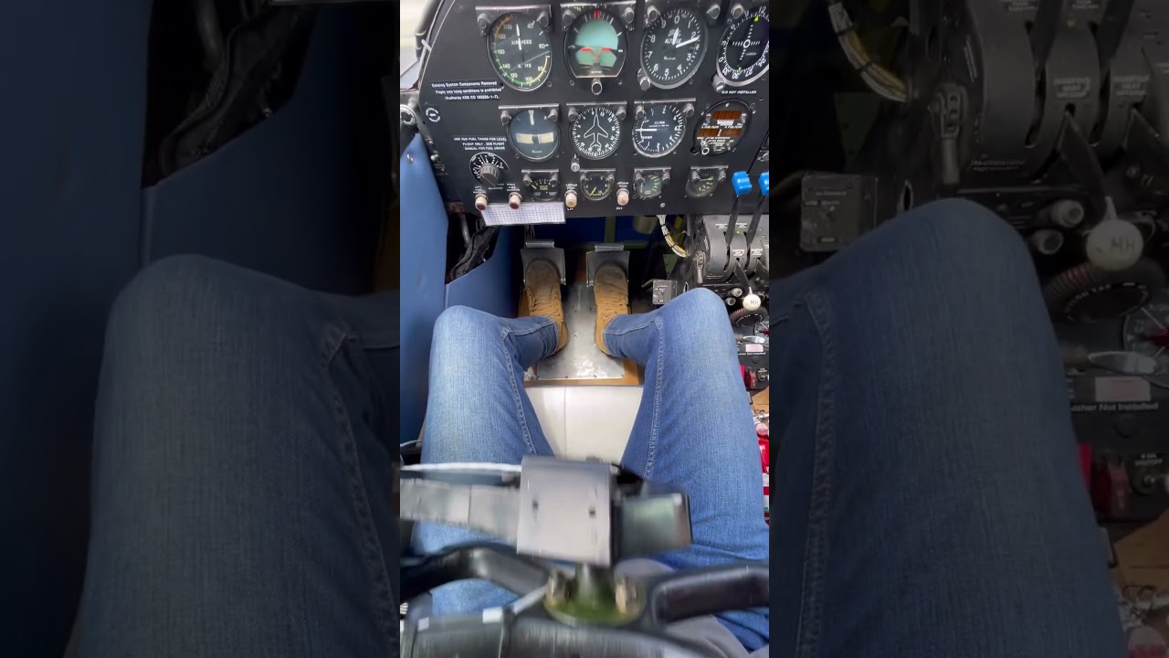 Look how much travel the Beech 18 control column has!