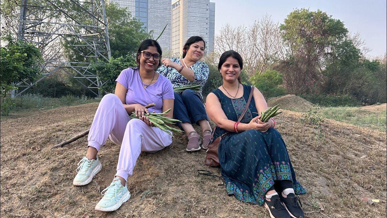 Morning walk के दूसरे दिन मिले ढेर सारे सहजन की फली 😍 drumstick का बनाया सूप/ morning walk day-2 