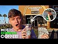 Ordering The Worlds Most EXPENSIVE Starbucks Drink! (EXTREME FOOD CHALLENGE)
