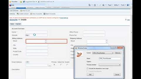 Update customer records between Microsoft Office Accounting and Sugar CRM