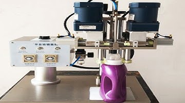 Trigger caps spray pump bottles screw capping semi automatic desktop capper vis machine de capsulage