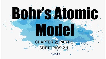 SK015 Bohr’s Atomic Model (Chapter 2; Part 1)