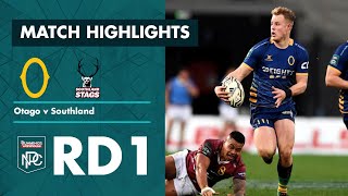 RD 1 HIGHLIGHTS | Otago v Southland (Bunnings NPC 2021)