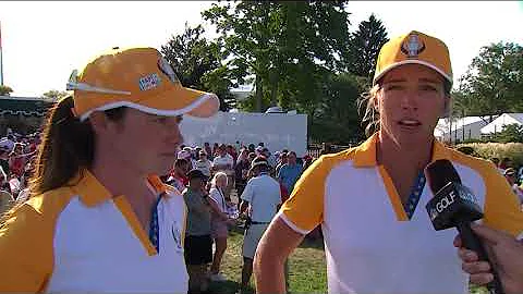 Solheim Cup 2021 Fourball Saturday Mel Reid and Le...