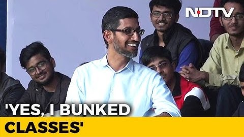 Yes, I Bunked Classes, Says Sunder Pichai At IIT-Kharagpur