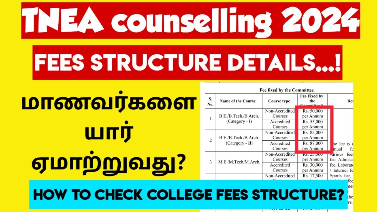 TNEA 2024 Fees Structure For Engineering Government Colleges Private tnea-2024-fees-structure-for-engineering-government-colleges-private