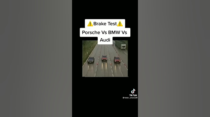 brake test Porsche vs bmw vs audi!