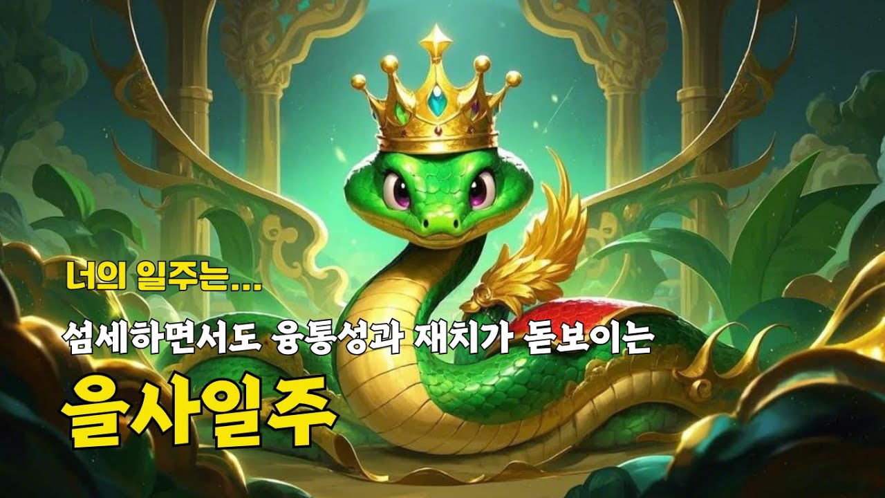 [너의 일주는]  섬세하면서도 융통성과 재치가 돋보이는, 을사일주