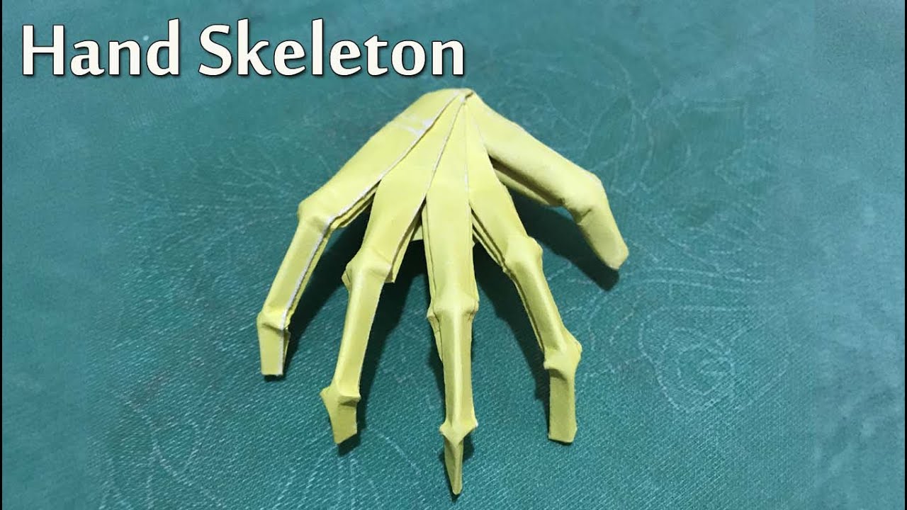 How To Make An Easy Origami Hand Skeleton কীভাবে অরিগামি হাতের কঙ্কাল