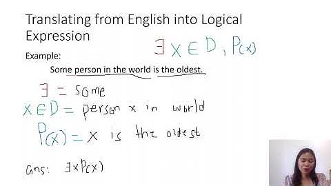 CC 111   Translating English statement into logical expression (Existential quantification) | Part 4